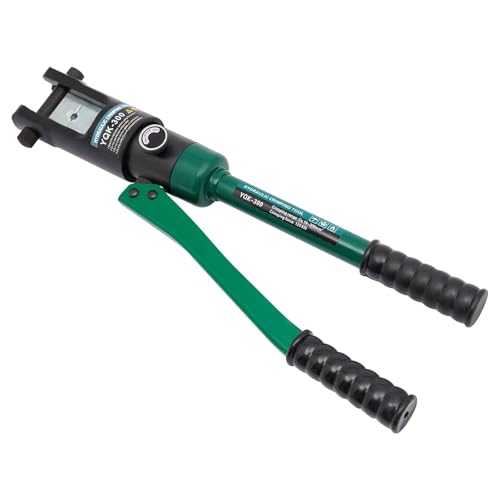 Manuelles hydraulisches Crimpwerkzeug, YQK300 Tonnen Hydraulische Crimpen Werkzeug Seil Balustrade Draht Kabel Kupfer Crimper Ausgestattet Mit 4 Dichtungen(Green) von AMRTTWY
