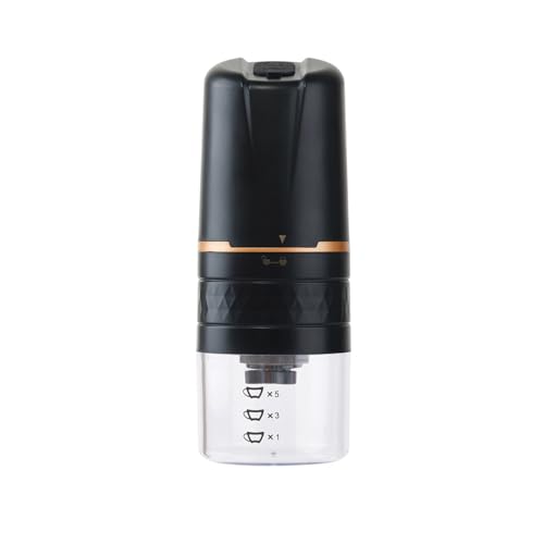 Mobile Kaffeemaschine. Tragbare Kaffeemühle, USB-aufladbare Automatische Bohnenmahlmaschine Mit Espressomaschinenfunktion, Geeignet For Unterwegs Und Zu Hause .Tragbare Kaffeemaschine(211 Black) von AMRTTWY
