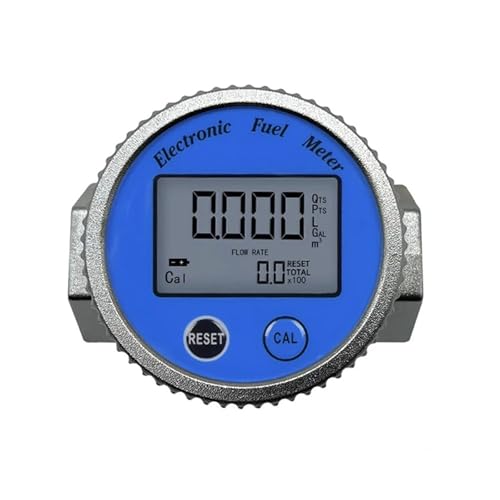 Wasserdurchflussmesser, 1 PCS Hohe Präzision Elektronische Durchflussmesser Methanol Digital Fuel Gau Öl Flow Meter Blau für die Gartenschlauchbewässerung(External thread interface) von AMRTTWY