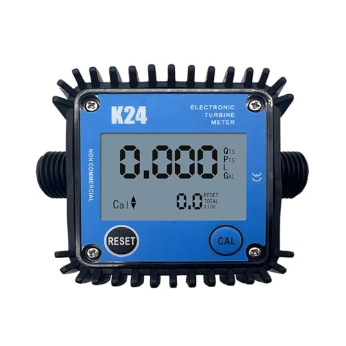 Wasserdurchflussmesser, K24 Micro Flowmeter Digital Display Metering Meter Gear Methanol Oil Diesel Steam Oil Water Liquid Chemical für die Gartenschlauchbewässerung(1-15L-min) von AMRTTWY