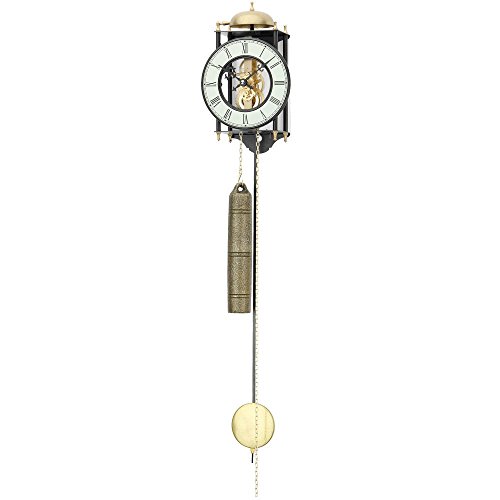 AMS 302 mechanische Skelettuhr antik Schmiedeeisen mit Glockenschlag Wanduhr von AMS