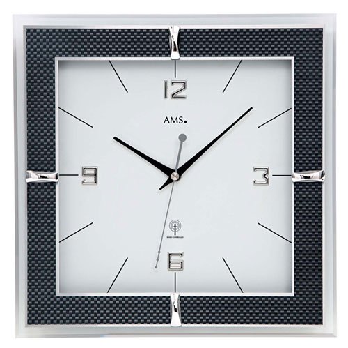 AMS 5855 Wanduhr Funk Modern Metall by AMS von AMS
