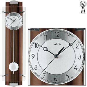 AMS Funk-Wanduhr mit Pendel Nussbaum 5259/1 AMS Funk-Wanduhr mit Pendel Nussbaum 5259/1 von AMS