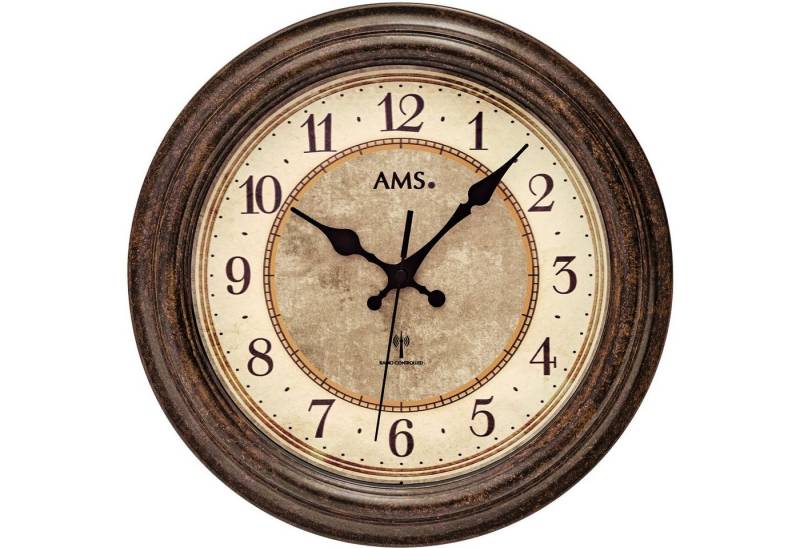 AMS Funkwanduhr F5544 (Quarzuhr,Wohnzimmer,Esszimmer,Küche,Arbeitszimmer,Büro, Flur) von AMS