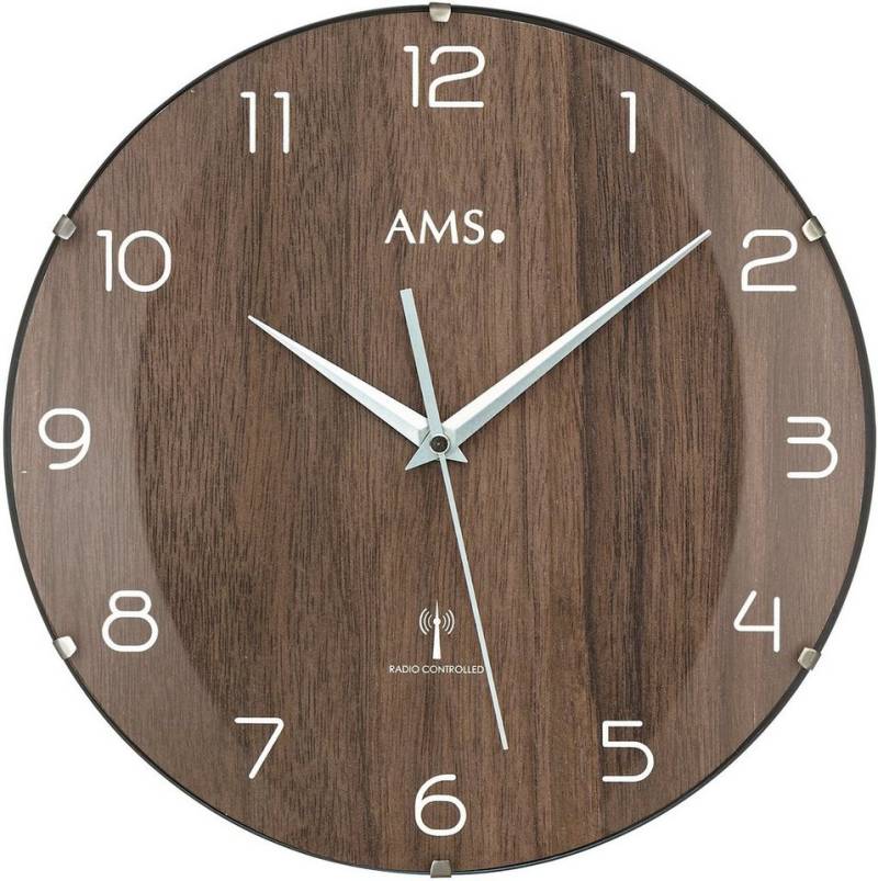 AMS Funkwanduhr F5558 (Quarzuhr,Wohnzimmer,Esszimmer,Küche,Arbeitszimmer,Büro, Flur) von AMS
