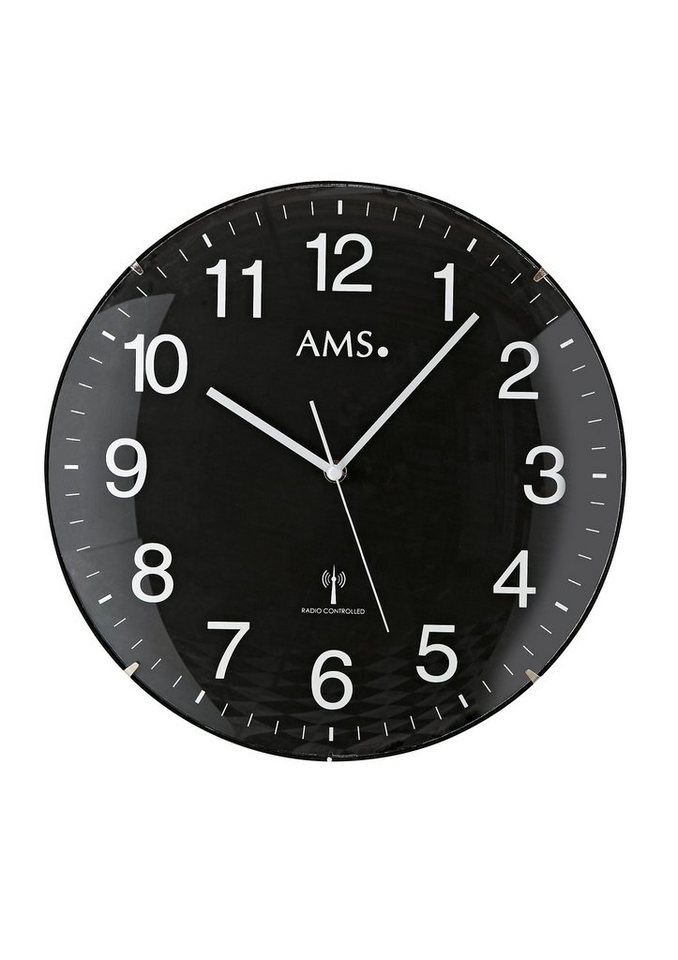 AMS Funkwanduhr F5959 (Quarzuhr,Wohnzimmer,Esszimmer,Küche,Arbeitszimmer,Büro, Flur) von AMS