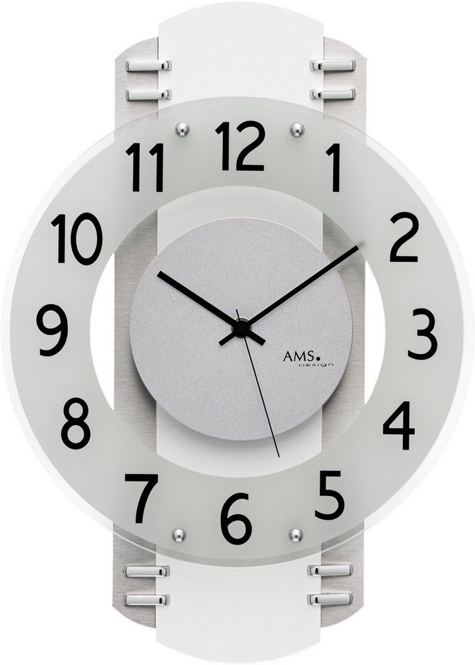 AMS Funkwanduhr (Quarzuhr, Wanduhr, Made in Germany, Wohnzimmer, Esszimmer, Büro) AMS Funkwanduhr (Quarzuhr, Wanduhr, Made in Germany, Wohnzimmer, Esszimmer, Büro) von AMS