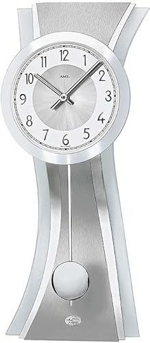 AMS Moderne Wanduhr mit Quartzwerk, batteriebetrieben 7268 von AMS