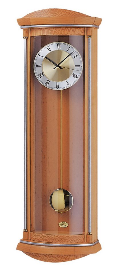 AMS Pendelwanduhr Wanduhr mit Pendel 5080 (Funk-Uhrwerk) von AMS