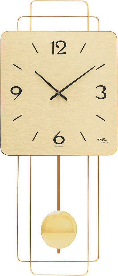 AMS Pendelwanduhr (Quarzuhr, Messinggehäuse,Esszimmer,Wohnzimmer,Made in Germany) AMS Pendelwanduhr (Quarzuhr, Messinggehäuse,Esszimmer,Wohnzimmer,Made in Germany) von AMS