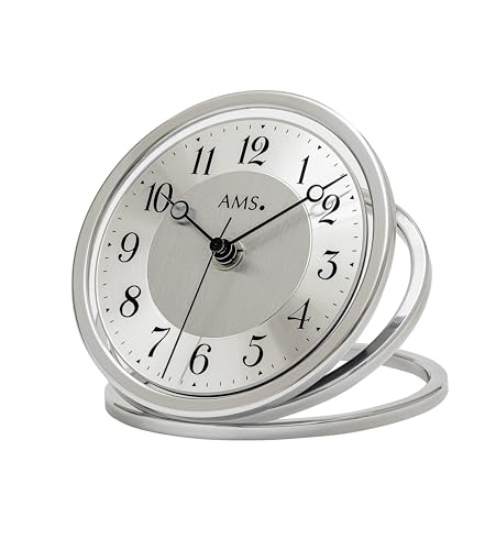 AMS Tischuhr mit gewölbtem Mineralglas und Brequetzeigern von AMS