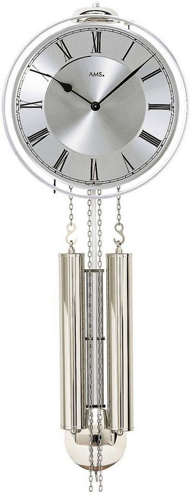 AMS Wanduhr Pendeluhr 1/2 Std. Schlag auf Glocke - AMS Modell: 358 von AMS