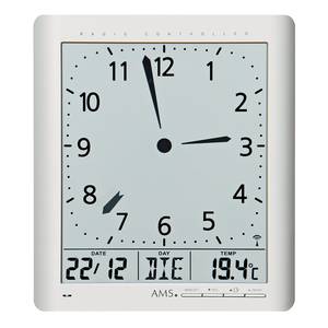 AMS Wanduhr Banya II Kunststoff 21x24x3 cm (BxHxT) Silber von AMS