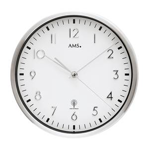 home24 Wanduhr Con Con Aluminium, gebürstet Ø 25cm Silber von home24