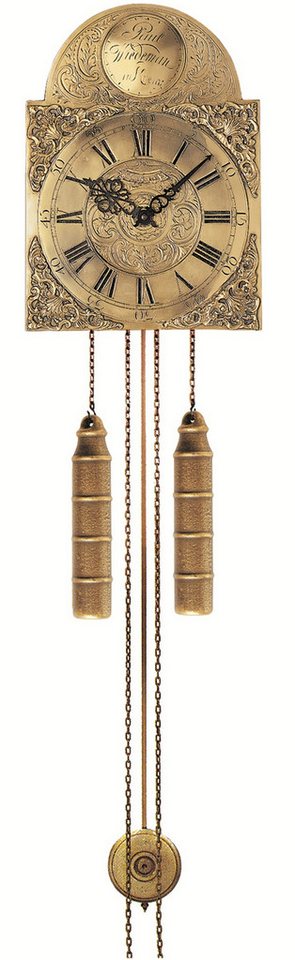 AMS Wanduhr Mechanische Pendeluhr mit Gewichten und Pendel H539 (Historischer Bezug – Meister Paul Widemann) von AMS
