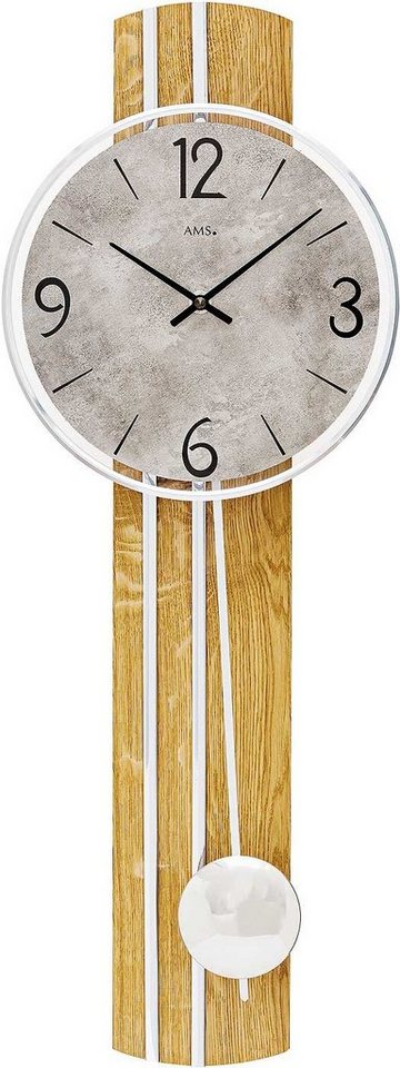 AMS Wanduhr Horloge à pendule classique 22 x 60 x 8 cm - AMS Modèle: 7466 von AMS