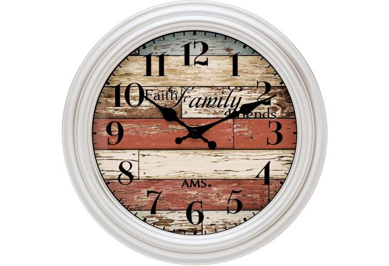 AMS Wanduhr W9618 (Quarzuhr,Wohnzimmer,Esszimmer,Küche,Arbeitszimmer,Büro, Flur) von AMS