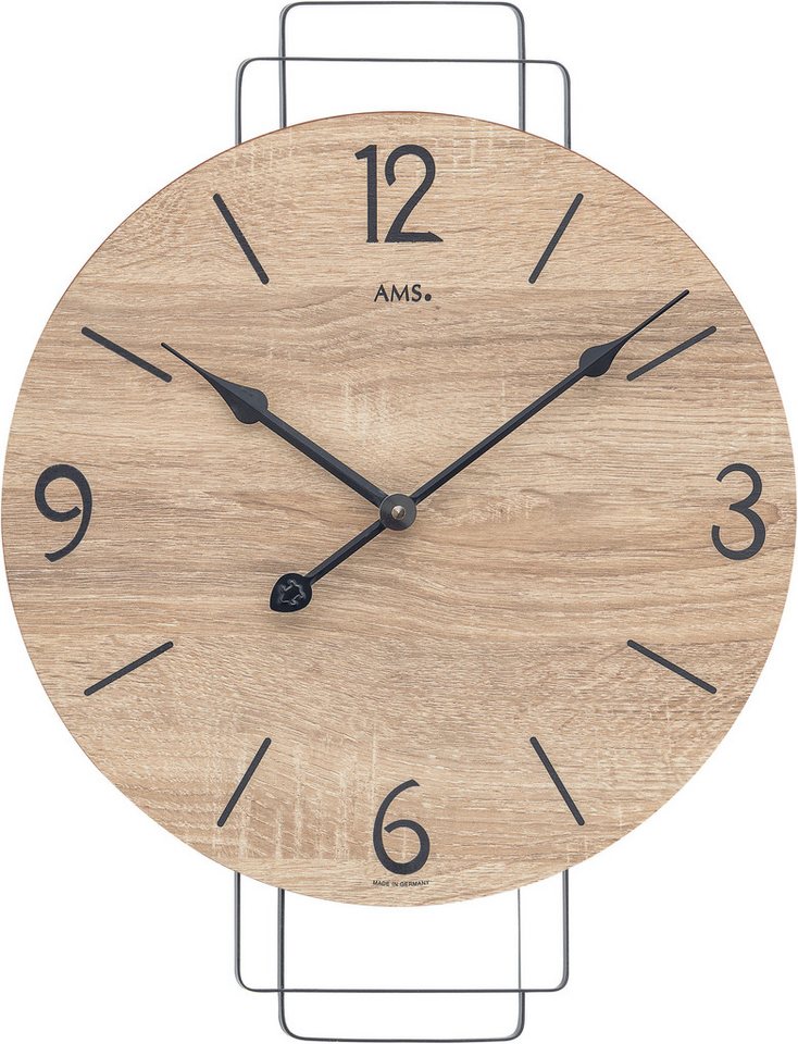 AMS Wanduhr (Made in Germany,Wohnzimmer,Esszimmer,Küche,Arbeitszimmer,Büro,Flur) von AMS