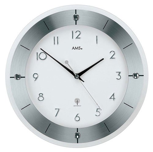 Moderne Wanduhr mit Funkwerk, Funkuhr, batteriebetrieben AMS 5848 by AMS von AMS