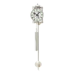 home24 Wanduhr Uttel Gehäuse: Metall Uhrwerk: Messing, vernickelt 14 x 25 x 11cm Silber/Silber von home24