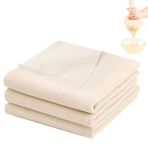 AMSGANK 3 Stück Passiertuch, 2 Stk 50x50cm + 1 Stk 100x100cm Cheesecloth Filtertuch Seihtuch Käsetuch Waschbar und Wiederverwendbar für Hausgemachten Käse, Beeren, Obstsaft, Gemüsesaft AMSGANK 3 Stück Passiertuch, 2 Stk 50x50cm + 1 Stk 100x100cm Cheesecloth Filtertuch Seihtuch Käsetuch Waschbar und Wiederverwendbar für Hausgemachten Käse, Beeren, Obstsaft, Gemüsesaft von AMSGANK