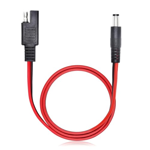 AMSLSIU 10 A SAE auf DC 5,5 x 2,1 mm Adapter Stecker Kupferdrähte 14 AWG Solarpanel Konverter Elektrisches Zubehör Ersatz von AMSLSIU