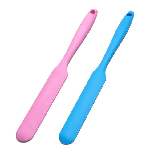 AMSLSIU 2 Stück Silikonspatel für Gläser – sicher und langlebig, leicht zu reinigen und zu reinigen. Hitzebeständige Kuchenspatel aus Silikon, blau+rosa AMSLSIU 2 Stück Silikonspatel für Gläser – sicher und langlebig, leicht zu reinigen und zu reinigen. Hitzebeständige Kuchenspatel aus Silikon, blau+rosa von AMSLSIU