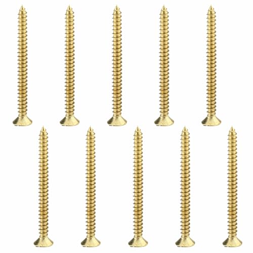 AMSLSIU Bronzefarbenes M4 x 45 mm Holzschrauben Sortiment für die Faserplattenkonstruktion. Selbstschneidende Schrauben mit Senkkopf und Kreuzschlitz aus Messing, B M4*45MM AMSLSIU Bronzefarbenes M4 x 45 mm Holzschrauben Sortiment für die Faserplattenkonstruktion. Selbstschneidende Schrauben mit Senkkopf und Kreuzschlitz aus Messing, B M4*45MM von AMSLSIU