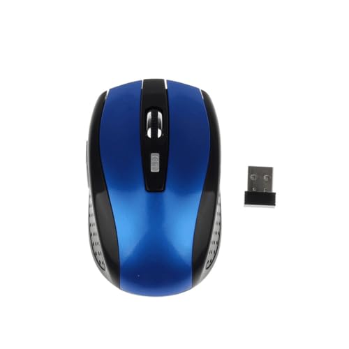 AMSLSIU Computer 2,4 GHz Wireless Optical Mouse Schnelle Geschwindigkeit 6 Tasten Kunststoff Gaming Mäuse DPI einstellbares tragbares Zubehör, Blau von AMSLSIU