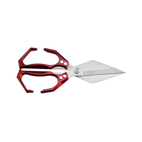 AMSLSIU Ergonomische Küchenschere Hochleistungsschere zum Schneiden von Fleisch, Obst und Gemüse, Meeresfrüchten aus Edelstahl, Rot AMSLSIU Ergonomische Küchenschere Hochleistungsschere zum Schneiden von Fleisch, Obst und Gemüse, Meeresfrüchten aus Edelstahl, Rot von AMSLSIU