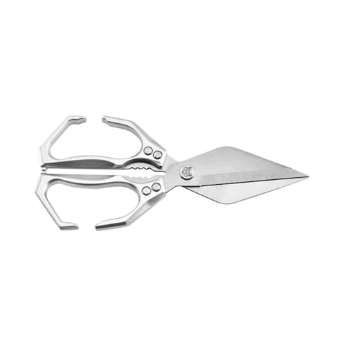 AMSLSIU Ergonomische Küchenschere Hochleistungsschere zum Schneiden von Fleisch, Obst und Gemüse, Meeresfrüchten aus Edelstahl, silbrig AMSLSIU Ergonomische Küchenschere Hochleistungsschere zum Schneiden von Fleisch, Obst und Gemüse, Meeresfrüchten aus Edelstahl, silbrig von AMSLSIU