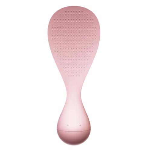 AMSLSIU Hitzebeständiger Reislöffel zum Schöpfen von heißem Reis und Körnern, ABS Haushalts Reislöffel, kippfreier Reislöffel, Rosa von AMSLSIU