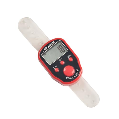 AMSLSIU Maschenmarkierer Reihenzähler LCD Elektronik Digitalanzeige Tragbare Stückzähler Timing Handring Sport Nähwebart, Rot, 4.5 * 3.5 * 1.2 cm AMSLSIU Maschenmarkierer Reihenzähler LCD Elektronik Digitalanzeige Tragbare Stückzähler Timing Handring Sport Nähwebart, Rot, 4.5 * 3.5 * 1.2 cm von AMSLSIU