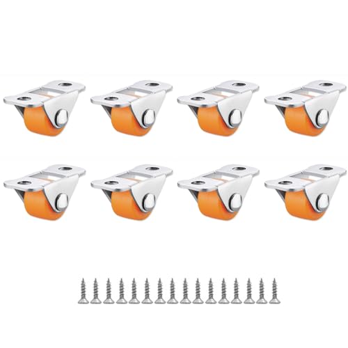 AMSLSIU Mini Starre Silent Stahl Top Platte Niedriges Profil Rollende Räder Von Für Kleine Langlebige Räder Profil Möbel Mit Top, Typ+2 von AMSLSIU