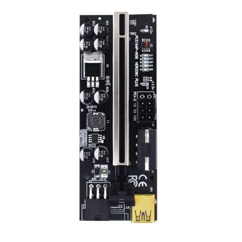 AMSLSIU PCI E 1x bis 6X Extender Board 6 poliges USB Kartenmodul Tragbarer Mining Desktop PC Adapter Electronic Component Miner, Schwarzer Steckplatz + roter Draht von AMSLSIU