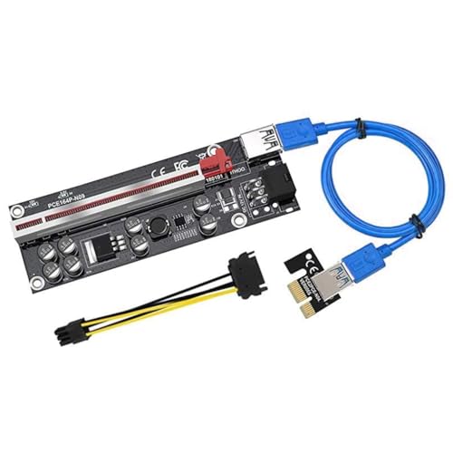 AMSLSIU PCI E 1x bis 6X USB 3.0 Extender Card Board Tragbarer Mini Computer Desktop PC Modul Mining Adapter Zubehör, Roter Steckplatz Blaues Kabel AMSLSIU PCI E 1x bis 6X USB 3.0 Extender Card Board Tragbarer Mini Computer Desktop PC Modul Mining Adapter Zubehör, Roter Steckplatz Blaues Kabel von AMSLSIU