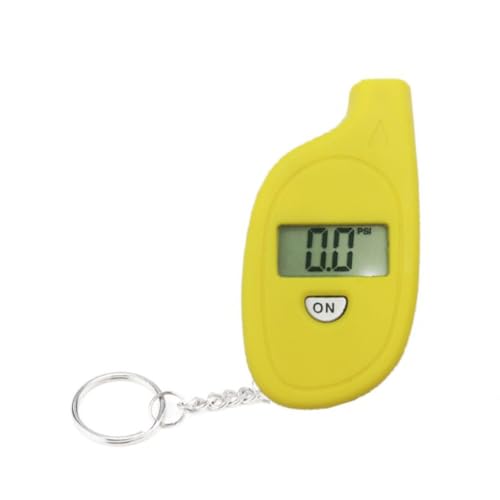 AMSLSIU Reifenluftdruckmesser 0 10BAR 0.1PSI Digitaler elektronischer Reifenmessgerät Detektor Batteriebetriebener Tester für LKW, Gelb von AMSLSIU