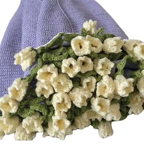 AMSLSIU Rosenstraußdecke DIY Handgewebtes Paket für Heimwerker oder Stühle Garnknäuel Häkelpaket Blumendecke Lilie DIY, Typ+3 von AMSLSIU