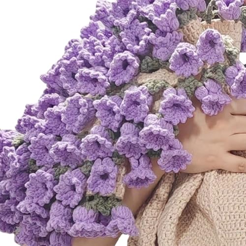 AMSLSIU Rosenstraußdecke DIY Handgewebtes Paket für Heimwerker oder Stühle Garnknäuel Häkelpaket Blumendecke Lilie DIY, Typ+4 von AMSLSIU
