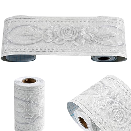 AMSLSIU Selbstklebende 3D PVC Bordüre für Wohnzimmer, Schlafzimmer, Dekoration, Tapetenbordüren, selbstklebend, selbstklebende Bordüre, Typ+1 AMSLSIU Selbstklebende 3D PVC Bordüre für Wohnzimmer, Schlafzimmer, Dekoration, Tapetenbordüren, selbstklebend, selbstklebende Bordüre, Typ+1 von AMSLSIU