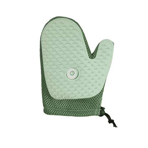 AMSLSIU Silica Gel Katze Handschuh zu Antistatik Wonder Gel Antistatik Haarentferner Katze mit Dampf Dampf Werkzeug für, Grün von AMSLSIU