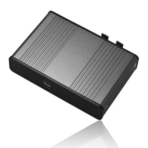 AMSLSIU Soundkartenadapter Surround Optisch Extern Stabile Hochgeschwindigkeitswandler Schwarzer Kunststoffanschluss Desktop PC Computer von AMSLSIU