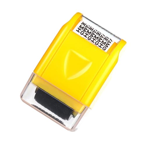 AMSLSIU Vertrauliche Roller Stamps Data Identity Supplies Tragbare Mini Diebstahlschutz Tintensiegelrollen, Gelb AMSLSIU Vertrauliche Roller Stamps Data Identity Supplies Tragbare Mini Diebstahlschutz Tintensiegelrollen, Gelb von AMSLSIU