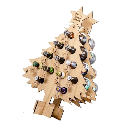 AMSLSIU Weinhalter Flaschenständer Holzregal DIY Prop Kalender Exquisites Festivalzubehör Mehrzweck Praktisches süßes Geschenk, Typ 1 von AMSLSIU