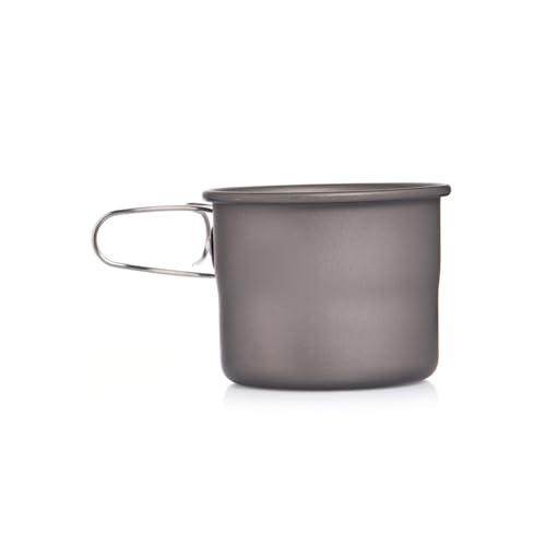 AMSLSIU Widesea 200ml Camping Cup Aluminiumlegierung Drinkware Backpacking Wandern Angeln Trinkbecher Camper Klappgetränk mit Griff von AMSLSIU