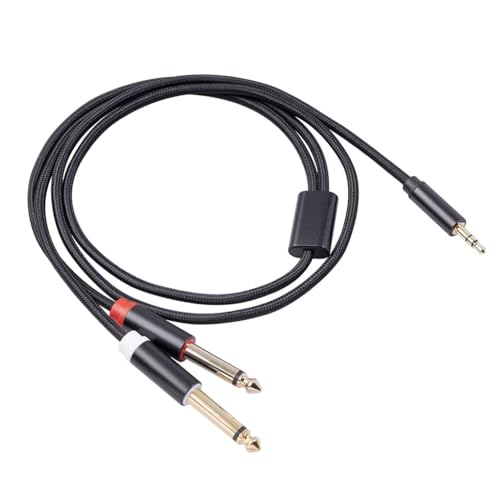 AMSLSIU bis 6,35 Audiokabel Dual Swivel Praktisches Design Einfach anzubringen Leichter Adapterdraht Aluminiumlegierungsgehäuse, 1M von AMSLSIU