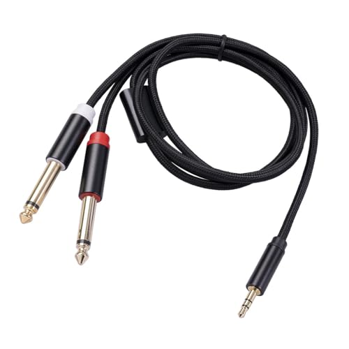 AMSLSIU bis 6,35 Audiokabel Dual Swivel Praktisches Design Einfach anzubringen Leichter Adapterdraht Aluminiumlegierungsgehäuse, 2M von AMSLSIU