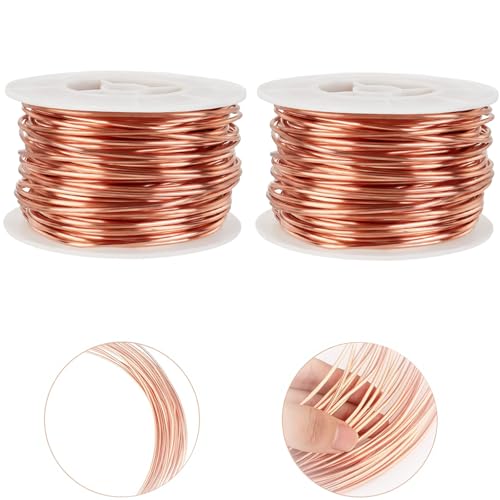 2 Stück kupferdraht 0,2 mm*10 m, Kupferlackdraht, copper wire, kupferkabel, kupferspirale, kupferlackdraht, kupferlackdraht, Isoliert Magnetdraht zur Herstellung eines Elektromagnet-Motormodells von AMSNINK