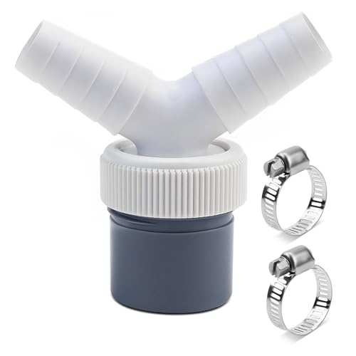 Abfluss Waschmaschine Doppelanschluss, Doppelanschluss Waschmaschine Für Zwei Geräte, Eingangsstutzen Von 18-24 Mm Und Abgang 40mm Rohr Mit Schlauchschelle,Waschmaschine Abfluss Adapter von AMSNINK