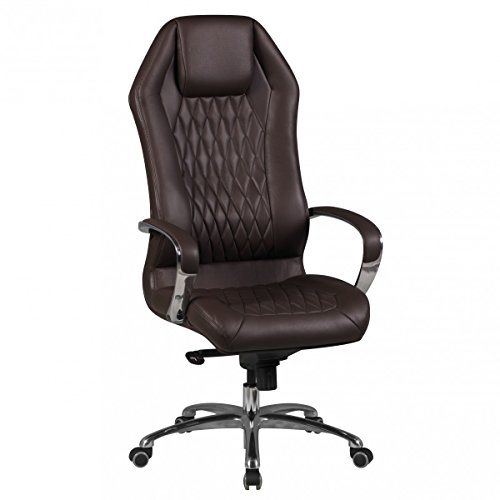 AMSTYLE Bürostuhl Monterey Echt-Leder Braun Schreibtischstuhl 120KG Chefsessel hohe Rückenlehne mit Kopfstütze X-XL AMSTYLE Bürostuhl Monterey Echt-Leder Braun Schreibtischstuhl 120KG Chefsessel hohe Rückenlehne mit Kopfstütze X-XL von AMSTYLE